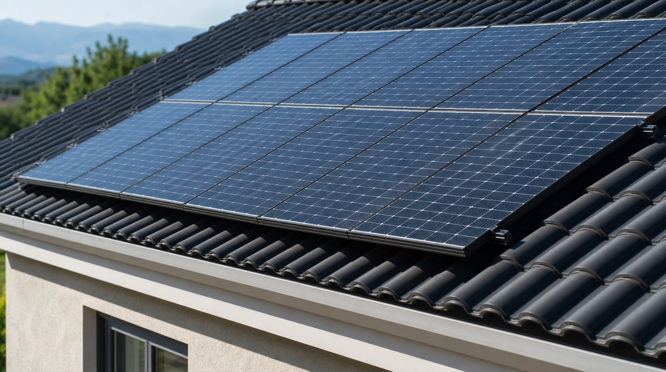 Panneaux photovoltaïques dans l'Aveyron - photo
